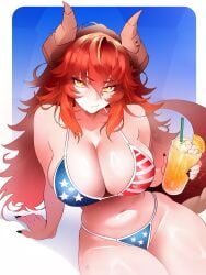 american_flag_bikini bikini breasts female zentreya