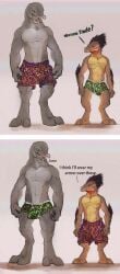 3_fingers 3_toes alien alternate_costume anthro arm_feathers arm_tuft athletic athletic_anthro athletic_male barefoot beak boxers_(clothing) boxers_only briefs briefs_only bulge butteryluzt clothed clothing clothing_swap colored comic detailed_bulge dewclaw dialogue digitigrade duo english_text feather_hair feathered_crest feathers feet fingers genital_outline grey_body halo_(series) head_crest hi_res kig-yar male mandibles microsoft muscular muscular_male narse penis_outline pseudo_hair sangheili scales scalie scuted_hands scutes standing t'vaoan tan_body tan_scales text third-party_edit toes topless topless_anthro topless_male tuft underwear underwear_only xbox_game_studios yellow_eyes