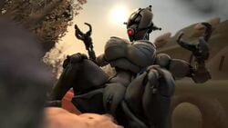 1boy 1girls 3d anal anal_sex animated assaultron claws cowgirl_position fallout fallout_4 female human machine male no_sound pussy robot robot_girl sex straight technophilia thick_thighs video white-crow