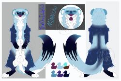 3:2 animal_genitalia anthro anus balls black_body black_fur blue_body blue_fur domestic_ferret fur furry_balls genitals heterochromia hi_res male mammal minnow(character) model_sheet mustelid musteline paws peeking_penis penis penis_tip purple_nose purple_penis sheath solo standing teeth_showing thatonedude0_0 tongue tongue_out true_musteline weasel white_body white_fur