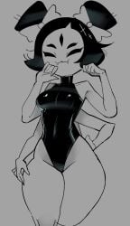 1girls 5_eyes 6_arms anthro arachnid breasts female female_focus female_only hair_bow hair_bows leotard looking_at_viewer monster monster_girl muffet pigtails purple_body purple_skin spider spider_girl tagme thick_thighs tight_clothing undertale