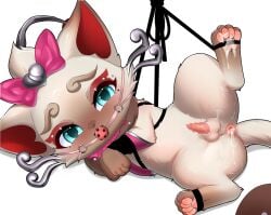 2026 after_anal animal_genitalia animal_penis anus arms_tied ball_gag balls bdsm blue_eyes bodily_fluids bondage bound bow_on_head breathable_gag cat_tail cheek_tuft crossgender cum cum_from_ass cum_in_ass cum_inside cum_on_feet digital_drawing_(artwork) digital_media_(artwork) domestic_cat facial_tuft feet felid feline feline_genitalia feline_penis felis feral ftm_crossgender fur fur_tuft gag genital_fluids genitals half-closed_eyes head_tuft heartseeker_yuumi hi_res hindpaw league_of_legends legs_tied looking_at_viewer male male_feral mammal monotone_body monotone_fur narrowed_eyes one_leg_up paws penile_spines penis quadruped raised_leg restraints riot_games rope rope_bondage shaded side_view simple_background soft_shading solo spread_legs spreading tan_body tan_fur tencent tuft whiskers white_background yuumi_(lol) yuuni