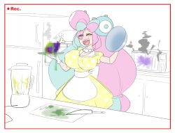 big_breasts bimbofication camera femsub housewife iono_(pokemon) large_breasts lipstick magnemite milf milfification multicolored_hair nintendo pokemon pokemon_scarlet_and_violet sealguy stepfordization twintails