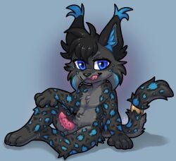2026 4_fingers accessory animal_genitalia animal_penis anthro arthwr balls blue_eyes blue_pawpads cheek_tuft digital_media_(artwork) ear_tuft erection facial_tuft feet felid feline feline_genitalia feline_penis fingers fluffy fur fur_markings furgonomics genitals gold_(metal) gold_jewelry grey_body grey_fur hi_res hybrid inner_ear_fluff jewelry leopard_spots long_tail looking_at_viewer lynx male mammal markings nude nude_anthro nude_male pantherine pawpads paws penile_spines penis pinup pose signature simple_background sitting sitting_on_ground snout snow_leopard solo spots tail tail_accessory tail_bracelet tail_jewelry tongue tongue_out tuft wickedforster