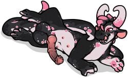 absurd_res alpha_channel balls big_balls big_penis dragon feral genitals heart_eyes heart_symbol herm hi_res huge_balls huge_penis intersex lizardwizard mythological_creature mythological_scalie mythology natrazhka_(stagbun) penis pose quadruped scalie