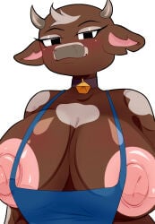 akutosai_art anthro big_breasts cow cow_girl furry minecraft tagme