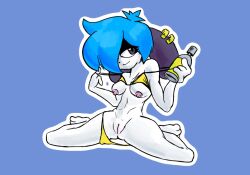 anthro bikini breasts clothing female genitals innerkero keroberry1 lagomorph leporid mammal paint rabbit rylee_(usagibun1) solo spray_paint swimwear two-piece_swimsuit vulva