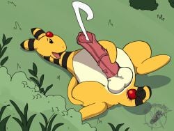 2026 4:3 ampharos anal anal_penetration animal_genitalia animal_penis anus autopenetration balls big_balls big_penis bodily_fluids cum equine_genitalia equine_penis generation_2_pokemon genital_fluids genitals hi_res looking_pleasured male masturbation nintendo orgasm pear-shaped_figure penetration penis pink_anus plant pokemon pokemon_(species) shrub solo speence_(artist) spread_legs spreading stripes underbelly vein veiny_penis wide_hips yellow_body