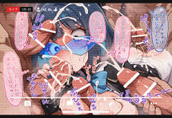breasts censored commentary_request double_handjob drugged duel_monster evil_twin_lil-la fellatio gangbang group_sex handjob heart heart-shaped_pupils hetero kuroiwa_ruiko lil-la_(yu-gi-oh!) medium_breasts multiple_boys oral penis sunglasses surrounded_by_penises symbol-shaped_pupils translation_request vaginal yu-gi-oh!