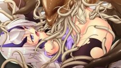 1girl anal arch_zion bestiality black_thighhighs blue_eyes blush breasts censored double_penetration dress folded forehead_protector game_asset grabbed_by_tentacles headpiece interspecies jambread long_hair lying magical_girl monster mosaic_censoring nipple_stimulation nipple_tweak nipples non-web_source official_art on_back open_mouth purple_eyes pussy rape restrained self-datamine shinsou_kenki_arch_saver slime_(substance) small_breasts solo spread_legs tears tentacle_sex tentacles thighhighs torn_clothes torn_thighhighs vaginal variant_set visual_novel_cg white_hair yuno_plaftskaya zoophilia