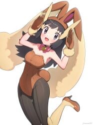 1girls big_breasts bunny_ears cosplay dawn_(pokemon) female female_only gonzarez gonzarez1938 high_heels lopunny_(cosplay) nintendo pokemon pokemon_(cosplay) pokemon_dppt