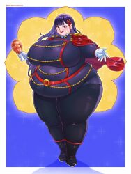 1girls 2024 anti-demon_corps_uniform bbw belly belly_overhang big_belly big_breasts black_hair blush breasts chicken_meat chubby chubby_female cleavage educabezon fat fat_arms fat_belly fat_female fat_fetish fat_thighs fat_woman food huge_breasts large_belly light-skinned_female light_skin long_hair mato_seihei_no_slave overweight overweight_female ssbbw thick_thighs thighs weight_gain wide_hips yamashiro_ren