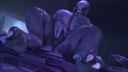 1girls 3d alien alien_girl animated big_ass big_breasts female female_focus female_only female_sangheili fingering halo_(series) huge_breasts larger_female masturbating masturbation no_sound rayhuma sangheili solo tagme thick_thighs video