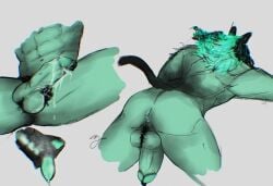 abs absurd_res anthro biceps black_body black_fur black_tail bodily_fluids canid canid_demon canine canis cerberus_(fortnite) cum cum_drip cum_on_penis demon dripping epic_games fortnite fur genital_fluids genital_piercing genitals glowing glowing_body glowing_eyes glowing_tail green_body green_fur green_penis green_tongue grey_body grey_fur hellhound hi_res male male_only mammal multicolored_body muscular muscular_anthro muscular_male mythological_canine mythological_creature mythology nipples nude open_mouth pecs penis penis_piercing piercing pubes solo standing tail tongue tongue_out two_tone_body vein veiny_penis wen_znwei