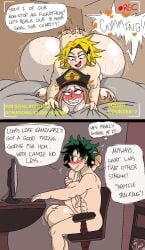 1girls 2boys anal anal_sex big_ass big_breasts big_cock big_penis blush boku_no_hero_academia camie_utsushimi completely_nude completely_nude_females completely_nude_males deku denki_kaminari doggy_style english_text female filming izuku_midoriya male male/female male_domination masturbating masturbation midoriya_izuku mr.lewd my_hero_academia on_stomach recording speech_bubble straight streaming submissive_female watching_porn watching_sex