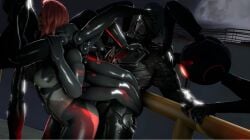 cyborg female held_down metal_gear_rising mistral_(metal_gear_rising) raiden_(metal_gear) robot