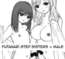 2futas completely_nude futa_only futa_with_futa futanari hto_(artist) incest intersex monochrome mostly_nude nude nude_futanari siblings sisters step-incest stepsibling stepsisters tagme