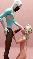 1boy 1girls 3d 3d_(artwork) blender blonde_hair blowjob braid braided_hair completely_nude_female crossover cum_in_mouth dark-skinned_male dark_skin deletedcube3d dick disney elsa elsa_(frozen) exposed_breasts eye_contact female frozen_(film) frozen_2 frozone handjob interracial kneeling licking_penis male male/female naked naked_female nude nude_female nudity open_mouth pale-skinned_female partially_clothed passionate pink_background pixar seductive seductive_eyes seductive_look single_braid snow straight superhero the_incredibles tongue_out white_hair