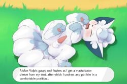 alolan_vulpix blush erection feral fur furry lying lying_on_back male male_alolan_vulpix pocket_campfire pokémon_(species) pokemon pokemon_(species) pokephilia showing_ass showing_off showing_penis solo solo_male vulpix white_fur