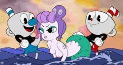 cala_maria cuphead cuphead_(game) dontlook female footwear handwear male mugman straight video_games