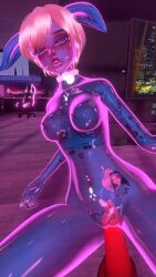 1girls 3d collar cybertrixxxie female female_only humanoid jpeg see-through slime slime_girl solo tagme unity_(engine) vr_media vrchat