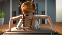 3d animated anna_(frozen) bestiality canine disney doggy_style frozen_(film) nipples no_sound sex video zettle69 zoophilia