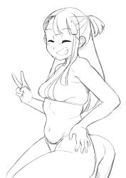 akko_kagari bikini cloudxmoe line_art little_witch_academia tagme