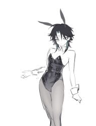 bunny_boy bunny_costume bunny_ears bunnysuit crossdressing crossdressing_male femboy gay genshin_impact male male_only solo_male tagme twink xiao_(genshin_impact) yaoi