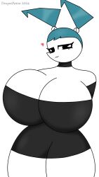 2024 big_ass big_breasts breast clothed dropedartist enormous_breasts heart huge_breasts jenny_wakeman looking_at_viewer my_life_as_a_teenage_robot robot robot_girl seductive seductive_look self_upload smile thick thick_thighs