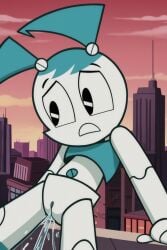 accurate_art_style ai_generated embarrassed jenny_wakeman justsomebuddy mlaatr my_life_as_a_teenage_robot public_squirting squirting xj-9