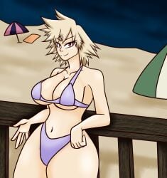 1girls beach big_boobs big_breasts bikini bikini_bottom bikini_top boobs breasts female female_only female_solo mitsuki_bakugou my_hero_academia one_female only_female solo solo_female solo_only