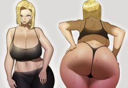 1girl 1girls 2024 2d 2d_(artwork) 2d_artwork android_18 ass big_ass big_breasts big_butt big_thighs blonde_hair blue_eyes breasts bubble_ass bubble_butt butt butt_crack color dat_ass doublehero dragon_ball dragon_ball_super dragon_ball_z ear_piercing earrings female gigantic_ass gigantic_butt hand_on_ass hand_on_butt huge_ass huge_breasts huge_butt huge_thighs large_ass large_breasts large_thighs looking_at_viewer massive_ass massive_butt mouth mouth_open pale-skinned_female pale_skin shiny_ass shiny_breasts shiny_butt shiny_hair shiny_skin skimpy_clothes sweat sweatdrop sweating sweaty_body sweaty_breasts sweaty_butt sweaty_legs teeth teeth_showing teeth_visible thick_ass thick_thighs thighs white_skin white_skinned_female yellow_hair