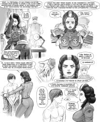 1boy 1girls comic comic_page dialogue female flick flick-the-thief imperium_of_man inquisition_(warhammer_40k) inquisitor_(warhammer_40k) purity_seal russian_text speech_bubble text translation_request warhammer_(franchise) warhammer_40k