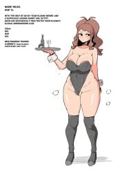 arm_cuffs choker high_heels hilda_(pokemon) leotard pokeball pokemon tagme tray woohyoot