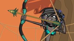 1girls archery arrow big_breasts dark-skinned_female dark_skin dreadlocks kingflurry51 oc original_character swimsuit tagme total_drama_island