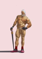 2d 2d_(artwork) elderly elderly_male jp_(street_fighter) male male_focus male_nudity male_only muscular naked naked_male nude nude_male old_man pubic_hair silversoxx solo solo_focus solo_male street_fighter street_fighter_6 villain walking_cane white_hair