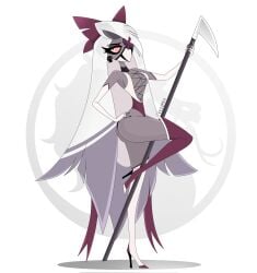 cleavage eclipsa78 hazbin_hotel solo tagme vaggie_(hazbin_hotel)