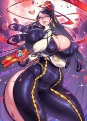 1girls artist_name artist_signature bayonetta bayonetta_(character) big_breasts black_bodysuit black_hair blue_eyes bodysuit cleavage_cutout clothes clothing clothing_cutout curvy_female elbow_gloves eyeshadow female finger_to_mouth fully_clothed glasses gloves gofa gun hair_bun hair_ribbon heart hearts holding holding_gun holding_weapon huge_breasts large_breasts long_hair looking_at_viewer mole mole_under_mouth narrowed_eyes purple_eyeshadow red_ribbon red_ribbon_in_hair rose_(flower) rose_petals solo swept_bangs thick_thighs thigh_cutout very_long_hair voluptuous_female weapon white_gloves