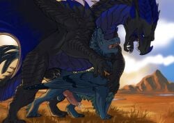 anal anal_sex azerith balls big_dom_small_sub bodily_fluids doggy_style dominant dominant_male dragon duo feathered_dragon feathered_scalie feathers feral feral_on_feral from_behind_position genital_fluids genitals gryph000 knot male male/male mythological_creature mythological_scalie mythology penetration precum scalie sex size_difference zarizav