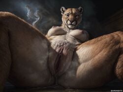 2024 4chan ai_generated anonymous_artist anthro anus artist_request ass breasts felid feline female furry lion lioness mammal nipples nude pussy seductive solo tagme tail