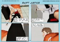 3d bare_bottom caning femdom femdom_3d femdom_caption punishment red_butt spanked