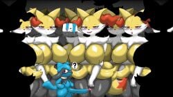 13girls 1boy age_difference aroused aroused_female big_breasts big_penis braixen caught_off_guard cornered edit enigi09 explaining female female_pokemon guiding imminent_penetration imminent_rape imminent_sex imminent_vaginal in_heat larger_female long_penis male male/female mating_season no_escape riolu smaller_male surrounded surrounded_by_breasts surrounded_by_pussies surrounded_by_women third-party_edit trapped wet wet_pussy