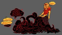 black_tentacles blush elliot_(forsaken) forsaken_(roblox) freckles gay gay_sex sweat tentacle the_spectre_(forsaken) yaoi