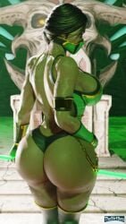 1girls 3d dark-skinned_female dark_skin female female_only jade_(mortal_kombat) mortal_kombat mortal_kombat_11 solo tagme thedirtden