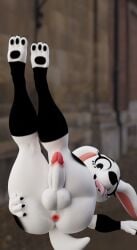 101_dalmatian_street 101_dalmatians 3d absurd_res anthro anus canid canine canis collar dalmatian disney dolly_(101_dalmatians) domestic_dog exhibitionism futanari gooning gynomorph hi_res indisposedfigure intersex legs legs_up mammal penis presenting presenting_hindquarters public red_anus solo spots spreading tongue tongue_out