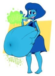 after_vore belly big_belly blue_hair blue_skin burp burping digested digestion digestion_noises fatal_vore female_pred female_prey gurgle gurgling_belly huge_belly lapis_lazuli_(steven_universe) peridot_(steven_universe) spaghettiz steven_universe vore vore_belly