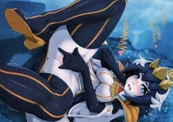 animeflux female masturbation quacho_queen solo tagme thighhighs uncensored