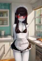 ai_generated embarrassed maid_uniform original_character