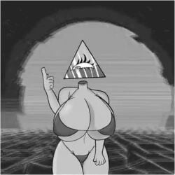 2d_animation animated big_boobs big_breasts big_tits black_and_white huge_boobs huge_breasts iilluminaughtii live2d monochrome one_eye pyramid tagme thick_thighs video vile_eyes