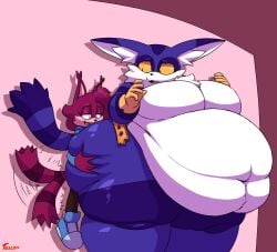 against_wall big_the_cat female male overweight overweight_male sega sonic_(series) tascom